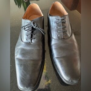 Aldo Black Leather Oxford Dress Shoes Men’s 9 Formal Wedding Office Classic